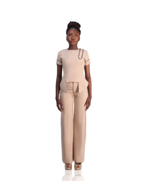 Beige Boss Two Piece