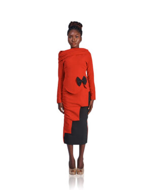 Crimson Noir Two Piece Gown